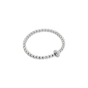Fope 18ct White Gold Eka Diamond Bracelet - Size Medium