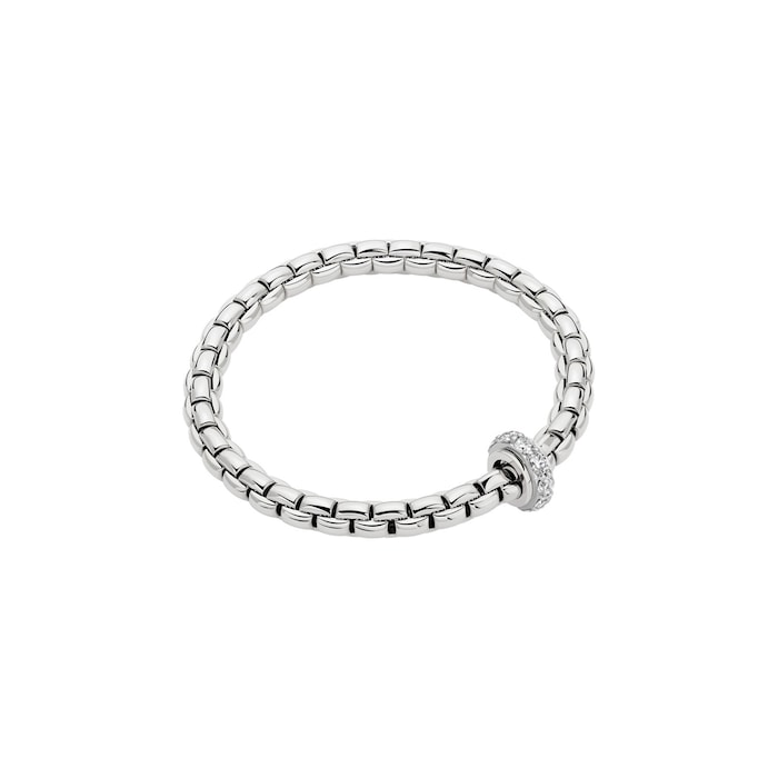 Fope 18ct White Gold Eka Diamond Bracelet - Size Medium