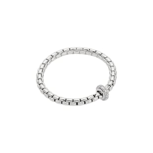 Fope 18ct White Gold Eka Diamond Bracelet - Size Medium