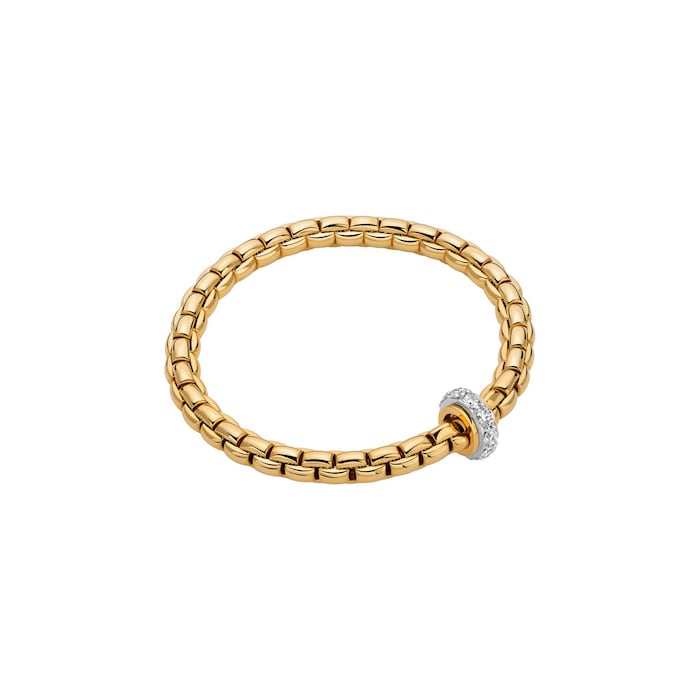 Fope 18ct Yellow Gold Eka Diamond Bracelet - Size Medium