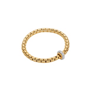 Fope 18ct Yellow Gold Eka Diamond Bracelet - Size Medium