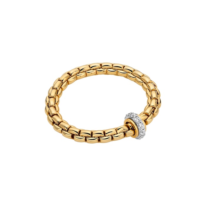 Fope 18ct Yellow Gold Eka Diamond Bracelet - Size Medium