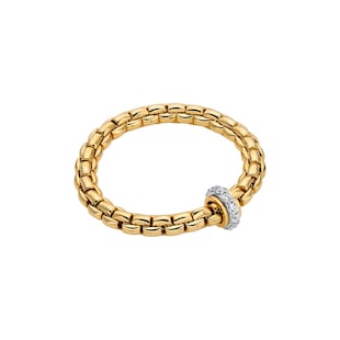 Fope 18ct Yellow Gold Eka Diamond Bracelet - Size Medium