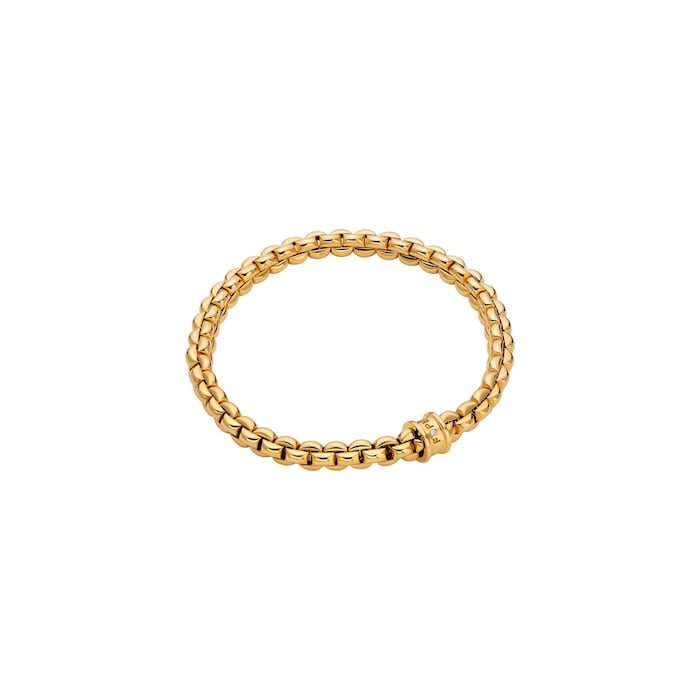 Fope 18ct Yellow Gold Must Have Eka Flex'it 0.01ct Diamond Bracelet - Size Small