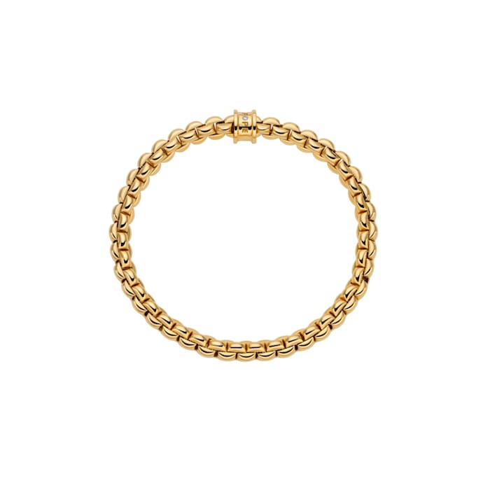 Fope 18ct Yellow Gold Must Have Eka Flex'it 0.01ct Diamond Bracelet - Size Small