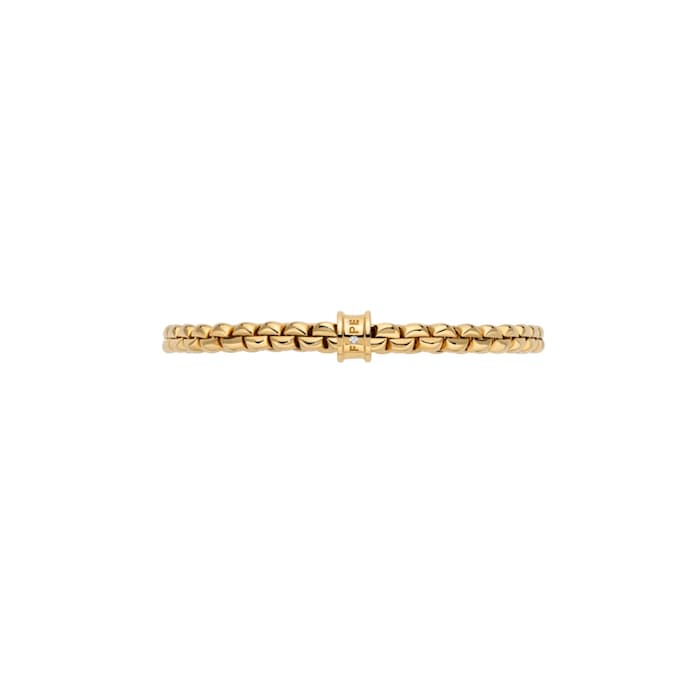 Fope 18ct Yellow Gold Must Have Eka Flex'it 0.01ct Diamond Bracelet - Size Small