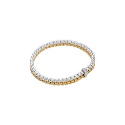 37252044 - 18ct Yellow & White Gold Essentials Diamond 2 Row Bracelet