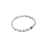 Fope 18ct White Gold Essentials Diamond 2 Row Bracelet