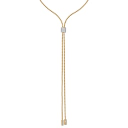 37252050 - 18ct Yellow Gold Aria 0.48ct Pavé Diamond Slider Necklace