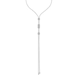 37252052 - 18ct White Gold Aria Pavé Diamond Lariat Necklace