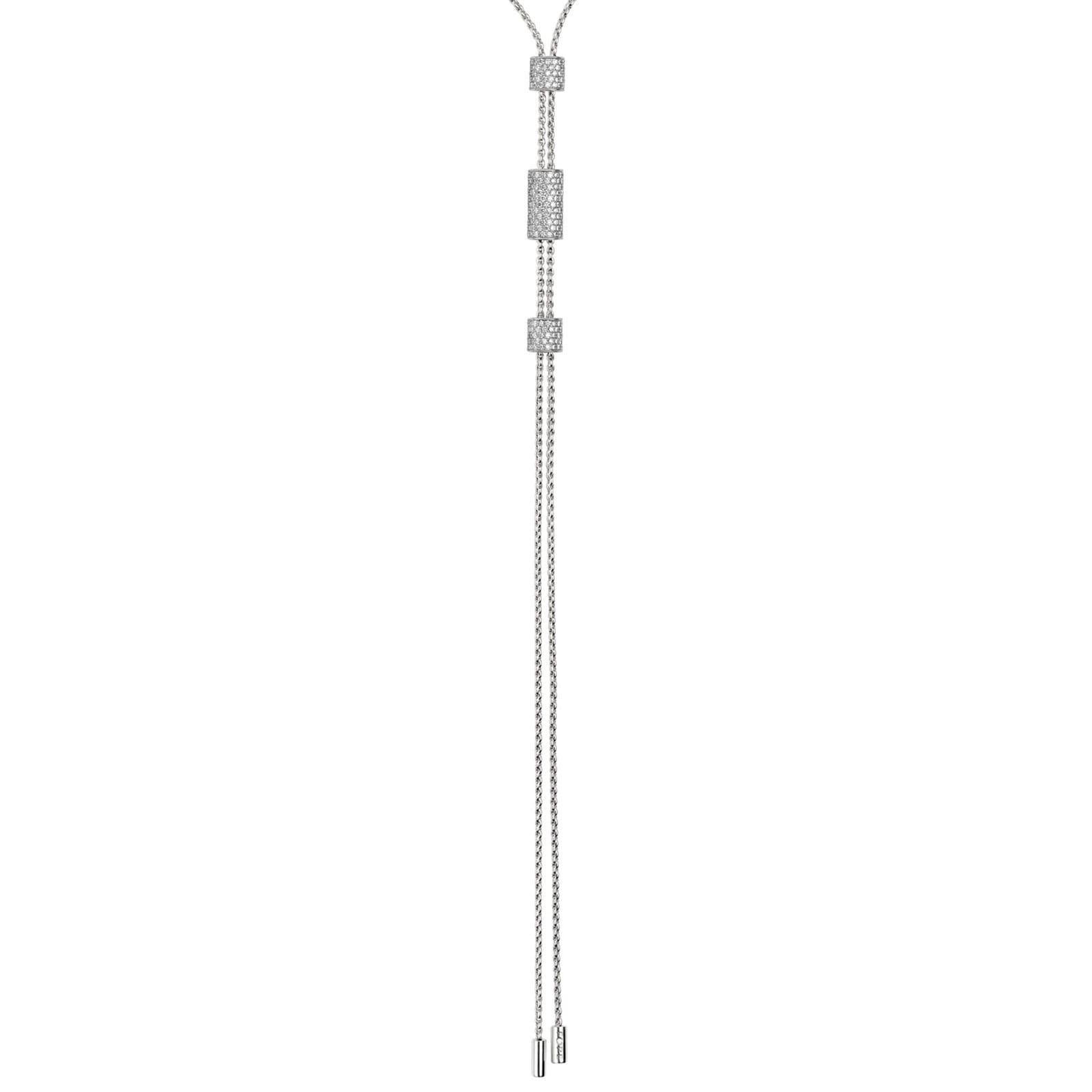 Fope 18ct White Gold Aria Pavé Diamond Lariat Necklace