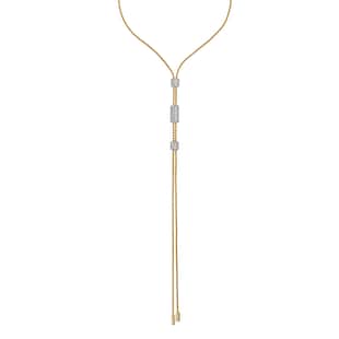 Fope 18ct Yellow Gold Aria Pavé Diamond Lariat Necklace