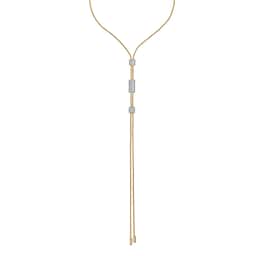 37252053 - 18ct Yellow Gold Aria Pavé Diamond Lariat Necklace