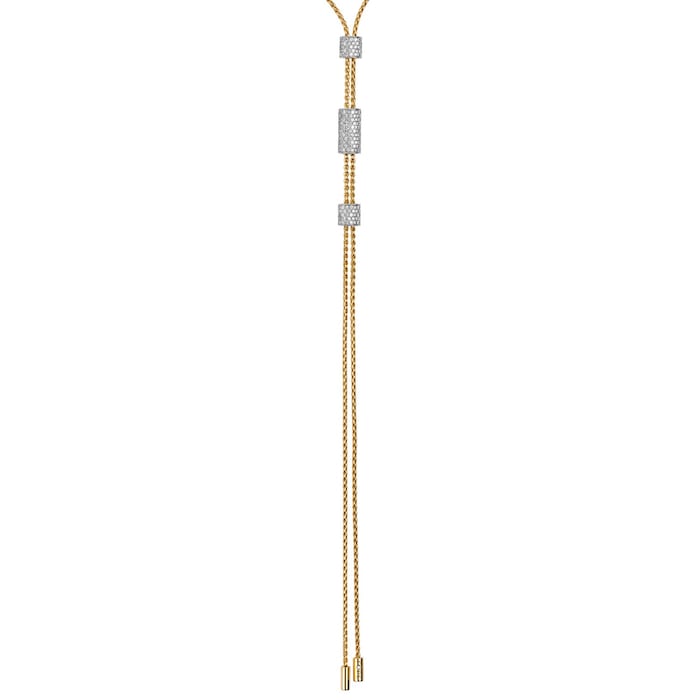 Fope 18ct Yellow Gold Aria Pavé Diamond Lariat Necklace