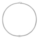 Fope 18ct White Gold Solo Diamond Necklace