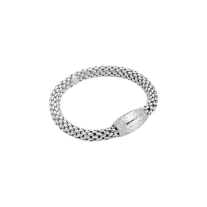 Fope 18ct White Gold Love Nest 2.35ct Diamond Bracelet - Size Medium