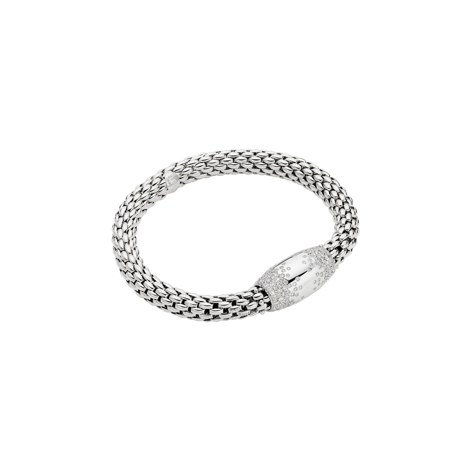 Fope 18ct White Gold Love Nest 2.35ct Diamond Bracelet - Size Medium