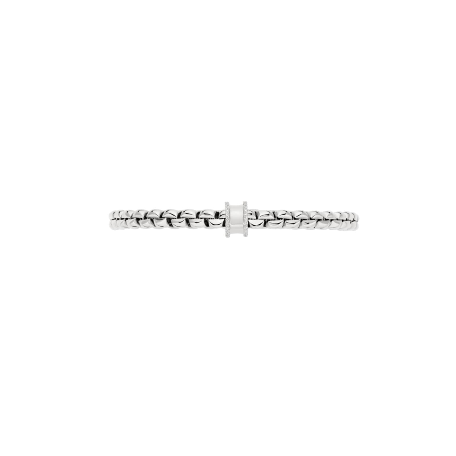 Fope 18ct White Gold Eka 0.17ct Diamond Bracelet - Size Medium