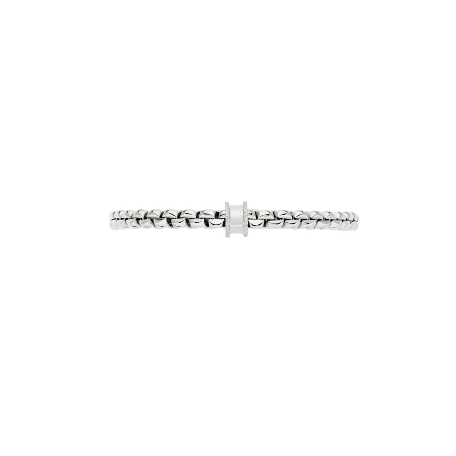 Fope 18ct White Gold Eka 0.17ct Diamond Bracelet - Size Medium