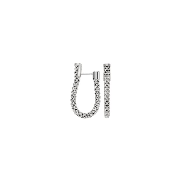 Fope 18ct White Gold Prima Hoop Earrings