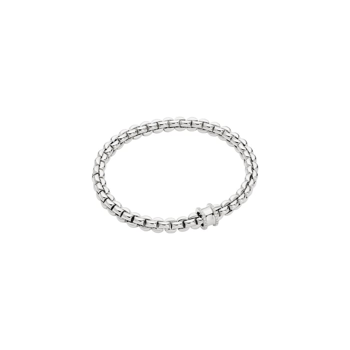 Fope 18ct White Gold Eka 0.17ct Diamond Bracelet - Size Small