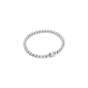 Fope 18ct White Gold Eka 0.17ct Diamond Bracelet - Size Small