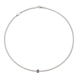 37252099 - 18ct White Gold Eka 0.20ct Black Diamond Necklace - 45cm