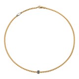 Fope 18ct Yellow Gold Eka 0.20ct Black Diamond Necklace - 50cm