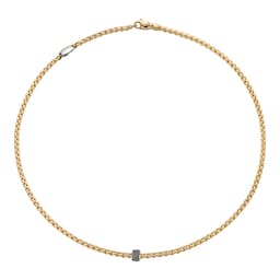 37252102 - 18ct Yellow Gold Eka 0.20ct Black Diamond Necklace - 50cm
