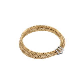 Fope 18ct Yellow Gold Prima Flex'it 0.30ct Diamond Bracelet - Size Medium Fope 18ct Yellow Gold Prima Flex'it 0.30ct Diamond Bracelet - Size Medium