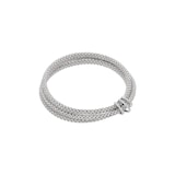 Fope 18ct White Gold Prima Flex'it 0.30ct Diamond Bracelet - Size Medium