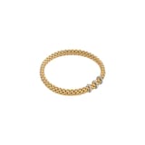 Fope 18ct Yellow Gold Vendome Flex'it 0.23ct Diamond Bracelet - Size Medium