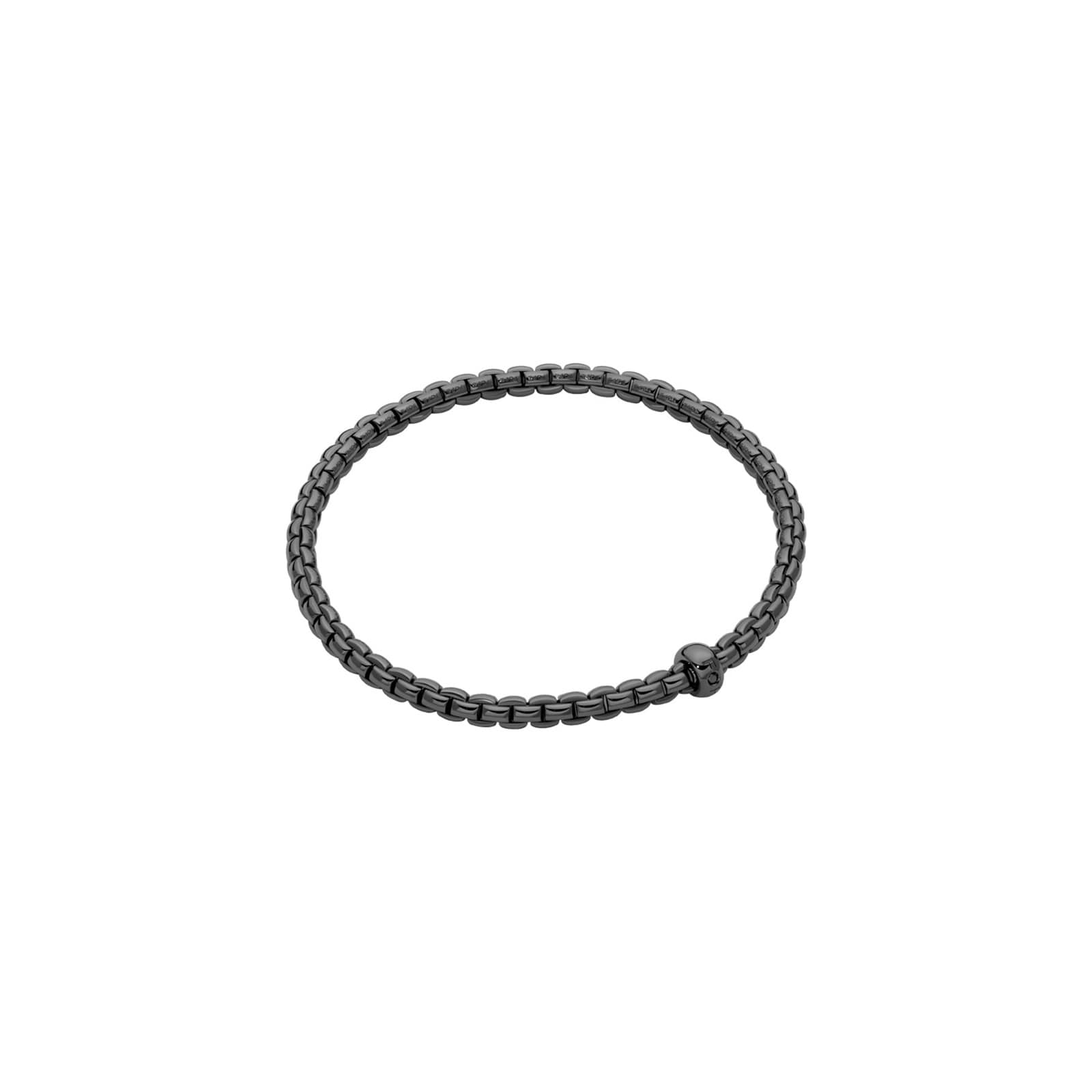 Fope Black Ruthenium Plated 18ct Gold Eka Flex'it 0.01ct Black Diamond Bracelet - Size Large Fope Black Ruthenium Plated 18ct Gold Eka Flex'it 0.01ct Black Diamond Bracelet - Size Large