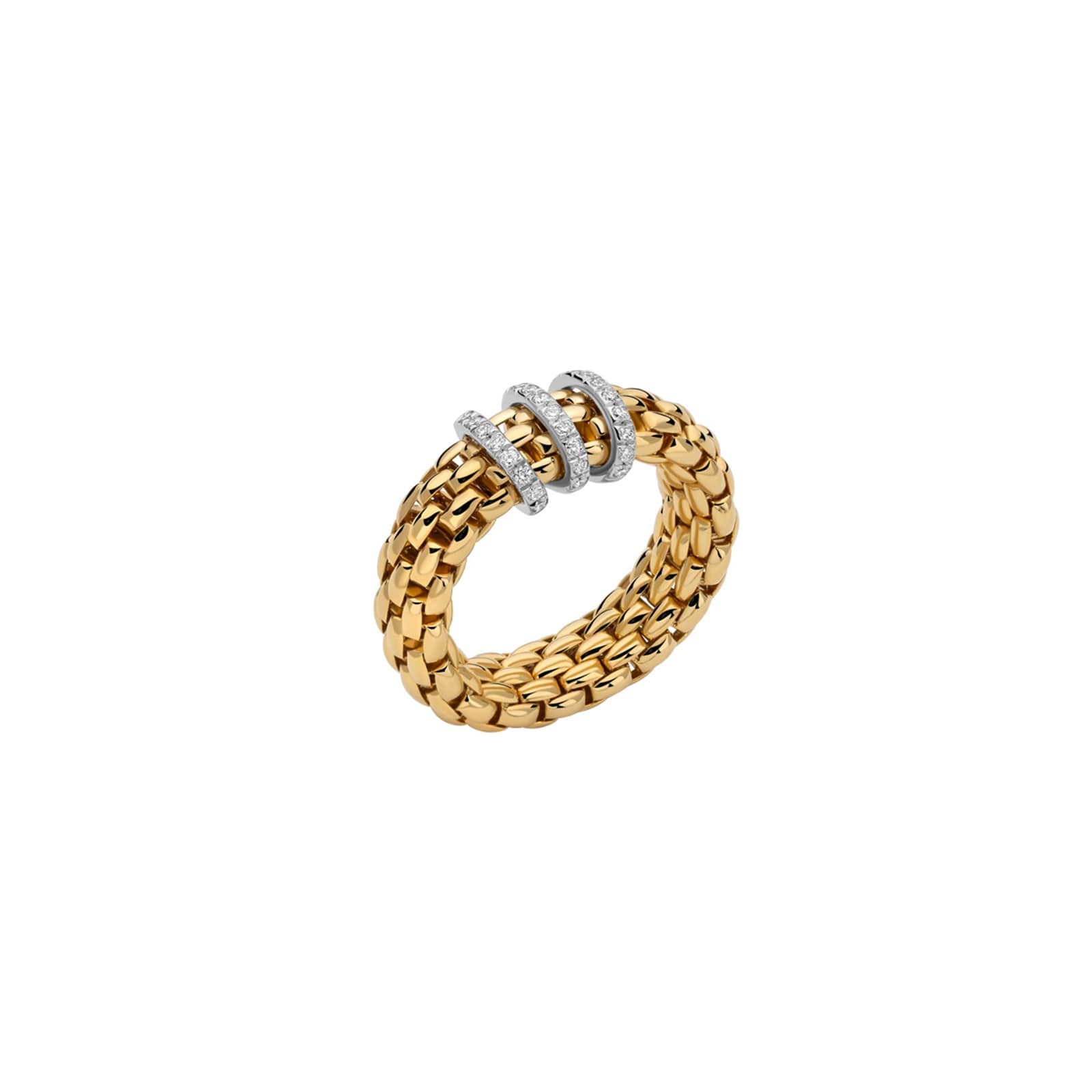 18ct Yellow Gold Vendome Flex'it 0.23ct Diamond Ring - Ring Size Medium