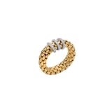 Fope 18ct Yellow Gold Vendome Flex'it 0.23ct Diamond Ring - Ring Size Medium