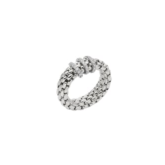 Fope 18ct White Gold Vendome Flex'it 0.23ct Diamond Ring - Ring Size Medium Fope 18ct White Gold Vendome Flex'it 0.23ct Diamond Ring - Ring Size Medium