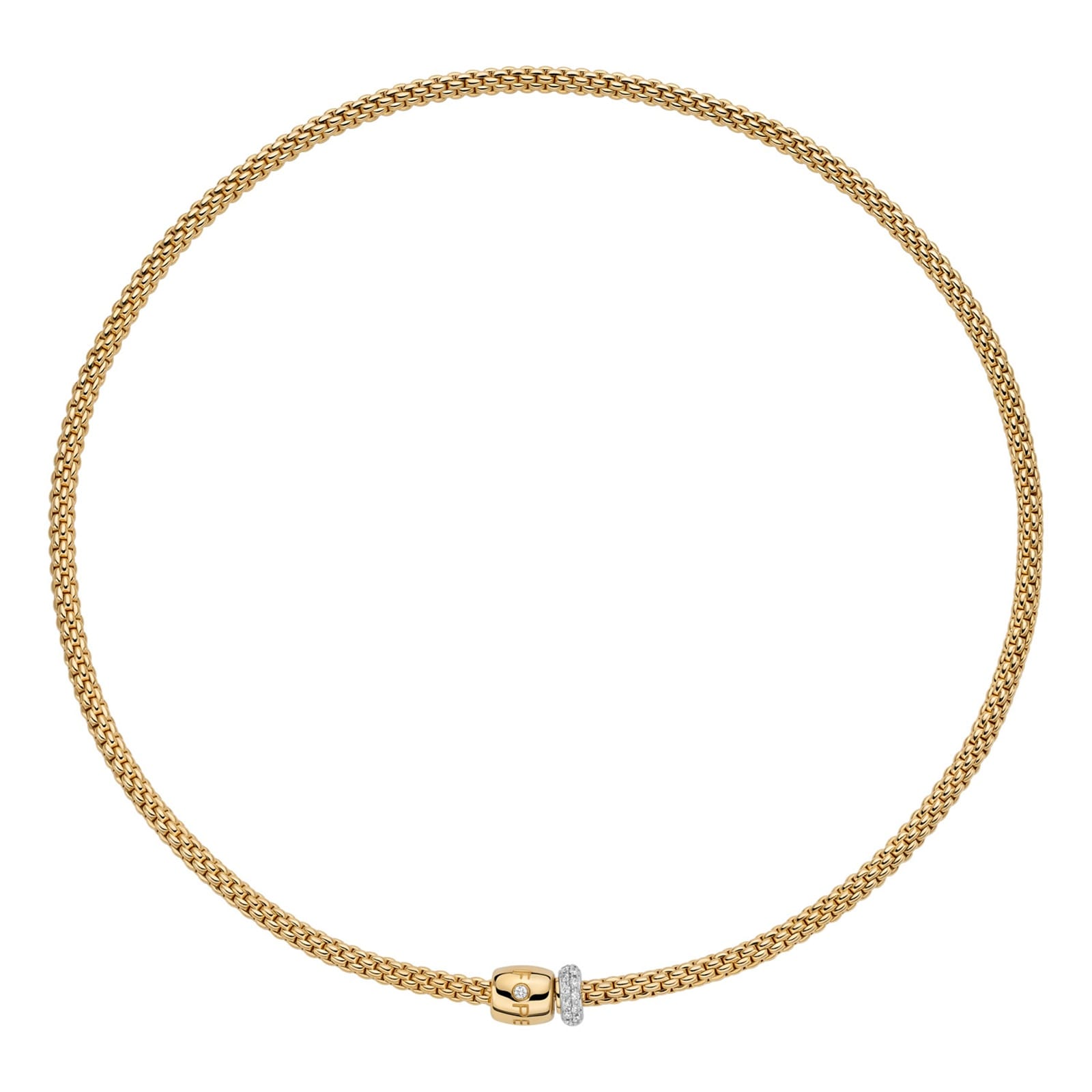 18ct Yellow Gold Prima Flex'it 0.19ct Diamond Necklace