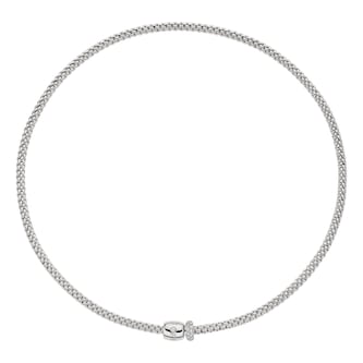Fope 18ct White Gold Prima Flex'it 0.19ct Diamond Necklace Fope 18ct White Gold Prima Flex'it 0.19ct Diamond Necklace
