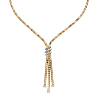 Fope 18ct Yellow Gold Prima 0.49ct Diamond Lariat Necklace