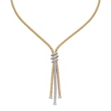 Fope 18ct Tri Colour Gold Prima 0.49ct Diamond Lariat Necklace