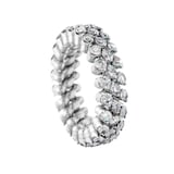 Serafino Consoli 18k White Gold 1.19cttw Diamond 3 Row Flex Ring
