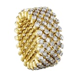 Serafino Consoli 18k Yellow Gold 2.61cttw Diamond 7 Row Flex Ring