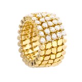 Serafino Consoli 18k Yellow Gold 2.12cttw Diamond 7 Row Flex Ring
