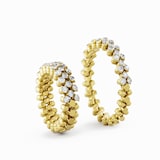 Serafino Consoli 18K Yellow Gold 0.57cttw Diamond 3 Row Expandable Ring