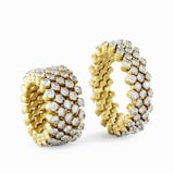 Serafino Consoli 18K Yellow Gold 3.56cttw Diamond 5 Row Expandable Ring