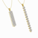 Serafino Consoli 18K Yellow Gold 0.62cttw Diamond 3 Row Expandable Pendant Necklace