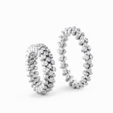 Serafino Consoli 18K White Gold 0.58cttw Diamond 3 Row Expandable Ring