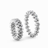 Serafino Consoli 18K White Gold 0.99cttw Diamond 3 Row Expandable Ring