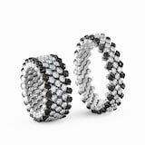Serafino Consoli 18K White Gold 2.15cttw White & Black Diamond 5 Row Expandable Ring