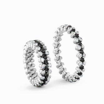 Serafino Consoli 18K White Gold 1.24cttw White & Black Diamond Expandable Ring